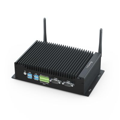 Baieyu Industrial PC with Core i3-10110U (Up to 4.10GHz), 8GB DDR4 RAM 256GB M.2 SSD, Fanless Industrial PC, 2RS232 COM, Support RS422/RS485, 1GPIO, 2HD, 1DP, 2RJ45 LAN, 6USB Port, Win 11 Pro