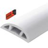 HAIXHX Wood-Effect PVC Half Round Cable Raceway, Self-Adhesive Backing Paintable Cable Trunking/Durable Wall Mount Cable Concealer Management for Office Home Appliances (Size : White-30mm(1-9/50in)) view 1