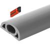 HAIXHX Wood-Effect PVC Half Round Cable Raceway, Self-Adhesive Backing Paintable Cable Trunking/Durable Wall Mount Cable Concealer Management for Office Home Appliances (Size : Grey-1-20mm(79/100in)) view 1