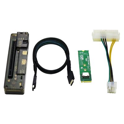 JMT M.2 M Key to OCulink-Compatible GPU Docking Station PCIe 4.0 X4 64GB/s for Mini PC Notebook Laptop to External Video Graphic Card (with M.2 Adapter)