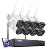 ANNKE 10CH Wireless Security Camera System with 2TB Hard Drive and 8Pcs 5MP Outdoor WiFi IP Cameras Video Surveillance System, Compatible with Alexa, 100ft Night Vision, Smart Motion Alerts view 1