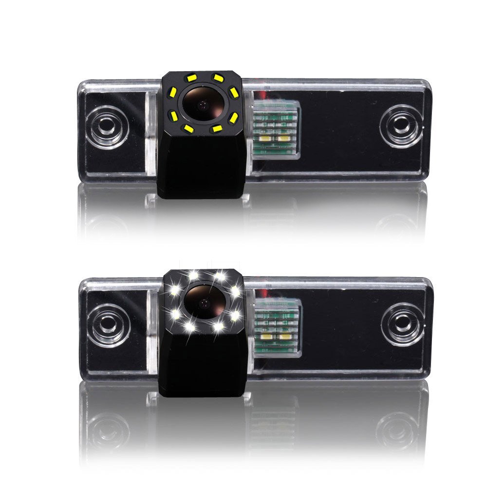 8 LEDs Night Vision Parking Camera Waterproof Night Vision HD Rear View Camera Replacement for Toyota Fortuner/4 Tuner SW4 N210 MK4/ZhongHua FRV FSV Cross 2008/Subaru Forester Outback Impreza WRX