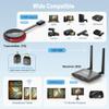 TIMBOOTECH Wireless HDMI Transmitter x 5 and Receiver 4K, Plug & Play, Support HDMI & VGA Dual Screens,165FT/50M, Red view 2