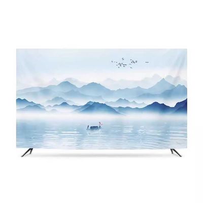 32-86in Water and Sky High Elasticity TV Dust Cover, Indoor TV Set Cover Monitor Dust Cover Anti-static Flat Screen Protector Universal Cover