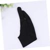 Healvian 3pcs Gloves Man Artist's Drawing Glove Two Finger Curved Painting for Sketch Tablet Compatible Black view 3