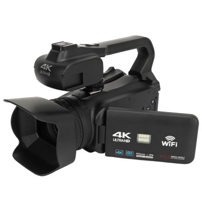 4K Ultra HD Resolution Camera, 64MP Still Images, 18x Digital Zoom, Lens Hood, USB Connection, 2 Remote Control Methods, Webcam Function, External Microphone,CMOS Sensor