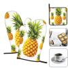 CSGJMYGS 3 pcs Oven Mitts and Pot Holders Set High Heat Resistant Oven Glove and Hot Pads Washable Kitchen Oven Mittens Yellow Pineapple Non-Slip Potholder for Cooking Baking Grilling view 2