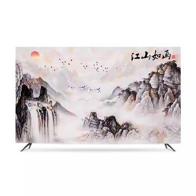 32-86in Water and Sky High Elasticity TV Dust Cover, Indoor TV Set Cover Monitor Dust Cover Anti-static Flat Screen Protector Universal Cover