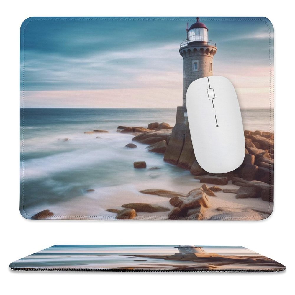 Beach Lighthouse Mouse Pad for Laptop, Computer & PC, Gaming & Working Large Mouse Pad Waterproof Printed Mouse Mat Non-Slip Rubber Base Mouse Pads.