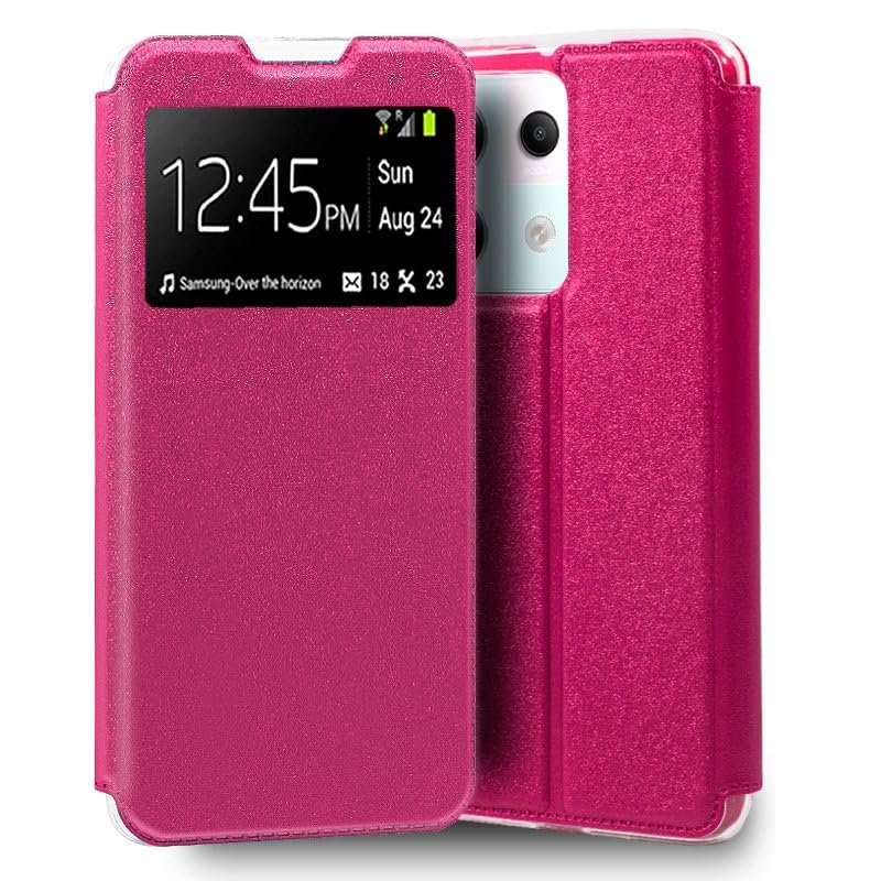 Cool Flip Cover Case for Xiaomi Redmi Note 13 Pro 5G Smooth Pink