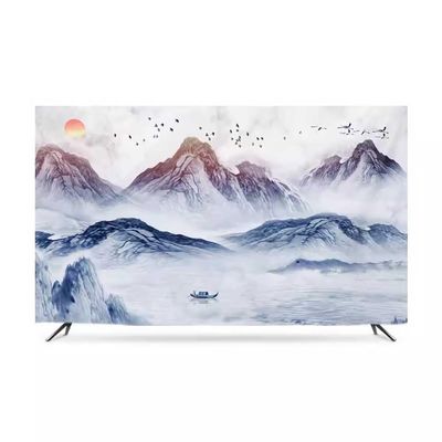 32-86in Water and Sky High Elasticity TV Dust Cover, Indoor TV Set Cover Monitor Dust Cover Anti-static Flat Screen Protector Universal Cover