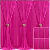6 Panels Fuchsia Backdrop Curtain for Parties Birthday Party Wrinkle Free Hot Pink Photo Curtains Backdrop Drapes Fabric Decoration for Wedding 30ft(W) x 10ft(H) view 1
