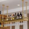 Ceiling Wine Shelf - Hanging Wine Glass Rack, Adjustable Height Hanging Floating Shelves, Multifunctional Bar Display Rack, Metal Kitchen Wine Glass Storage Rack, Wine Bottle Rack ( Color : Gold , Siz view 3