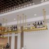 Ceiling Wine Shelf - Hanging Wine Glass Rack, Adjustable Height Hanging Floating Shelves, Multifunctional Bar Display Rack, Metal Kitchen Wine Glass Storage Rack, Wine Bottle Rack ( Color : Gold , Siz view 4