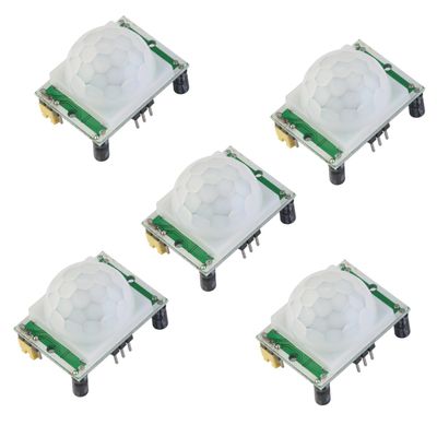 Anneome 5pcs Human Sensor Module Sensitivity Dc Low Power Consumption Pyroelectric Detection for Indoor Lighting Control and Automation