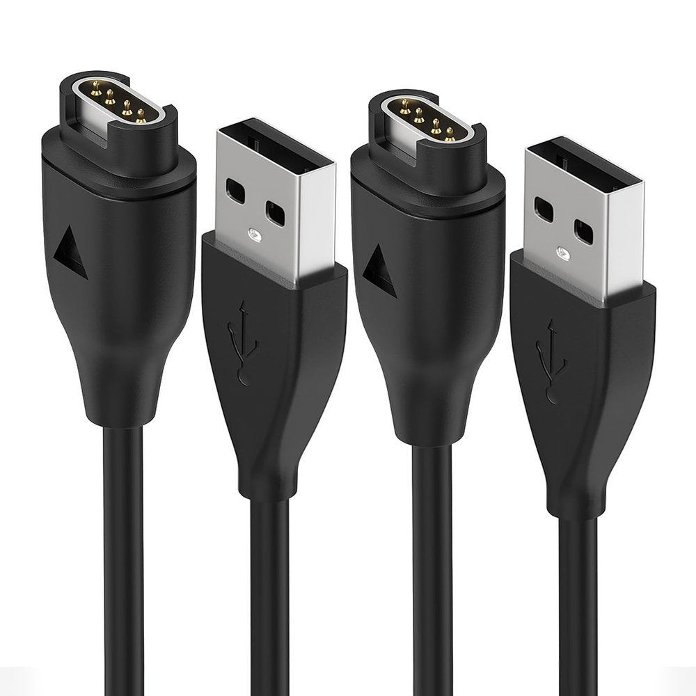 Yaekea Compatible for Garmin Watch Charger Cable USB Charging Cable for Garmin Instinct/Forerunner/Fenix/Vivoactive/Venu/Vivosmart - 2Pack 3.3FT(1M)
