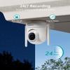 ZUMIMALL Security Cameras Outdoor WiFi with 360 PTZ, Spotlight & Siren, 3MP & 5MP Color Night Vision/2-Way Talk/IP66/Cloud/Alexa/PIR/AI view 2