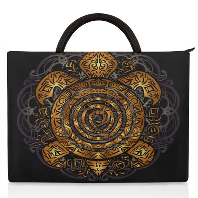 Abstract Turtle Pattern Laptop Sleeve Case for Women Men 13 13.3 14 inch Laptop Bag Durable Travel Computer Carrying Bag with Handle Accessories Bags