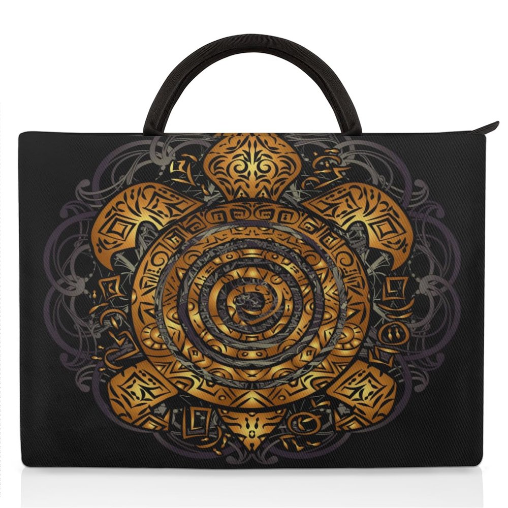 Abstract Turtle Pattern Laptop Sleeve Case for Women Men 13 13.3 14 inch Laptop Bag Durable Travel Computer Carrying Bag with Handle Accessories Bags