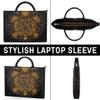 Abstract Turtle Pattern Laptop Sleeve Case for Women Men 13 13.3 14 inch Laptop Bag Durable Travel Computer Carrying Bag with Handle Accessories Bags view 4