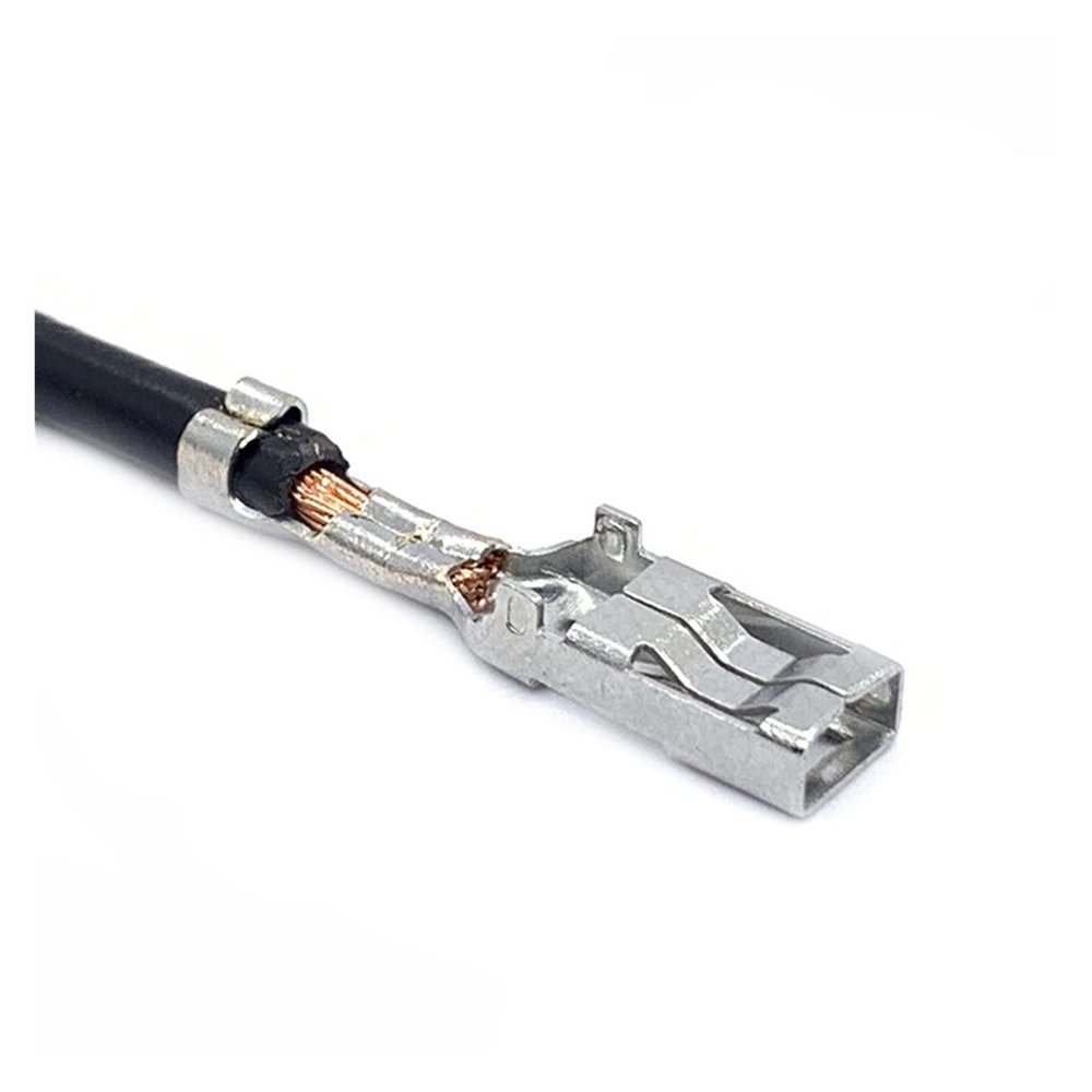 3.5mm Auto Brass Tinned Pins Crimp Terminals Compatible with Female Electronic Connector Splice G118 H62 with 18AWG Cable 170286-1 (Color : Female, Size : 50 Pcs)