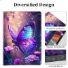 ACWDMKH Case for Amazon Kindle Fire HD 10 & 10 Plus Tablet (13th/11th Generation, 2023/2021 Release) 10.1",PU Leather Slim Folio Stand Multiple Viewing Angles with Auto Wake/Sleep,Glitter Butterfly view 2