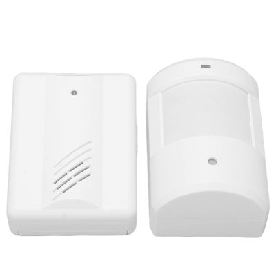 KIMISS Driveway Alarms Wireless, Wireless Driveway Alarm Infrared Transmitter Doorbell Receiver Motion Sensor Weatherproof for Home Security System