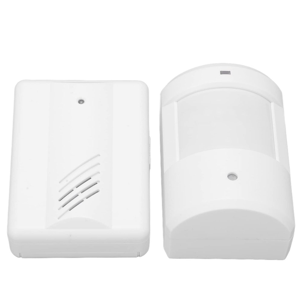 KIMISS Driveway Alarms Wireless, Wireless Driveway Alarm Infrared Transmitter Doorbell Receiver Motion Sensor Weatherproof for Home Security System