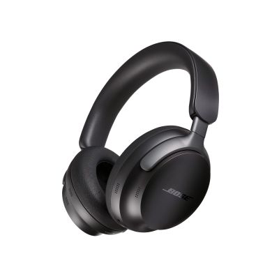 Bose QuietComfort Ultra Wireless Noise Cancelling Headphones with Spatial Audio, Over-The-Ear Headphones with Mic, Up to 24 Hours of Battery Life, Black (Renewed)