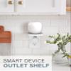 Sanus Made for Google Small Device Outlet Shelf in White & Fog Grey - Holds Small Electronics Up to 8lbs w/Built-in Cord Storage - Includes Both Standard & Decora Outlet Faceplates - Easy DIY Install view 2