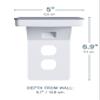 Sanus Made for Google Small Device Outlet Shelf in White & Fog Grey - Holds Small Electronics Up to 8lbs w/Built-in Cord Storage - Includes Both Standard & Decora Outlet Faceplates - Easy DIY Install view 3