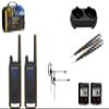 Motorola Solutions Talkabout, Portable FRS, T475 Two Way Radio 2 Pack Walkie Talkies Black/Yellow 22 Channels PTT Earpieces with Additional Dual Drop-in Charger, Yellow/Black, MOT-T475 view 1