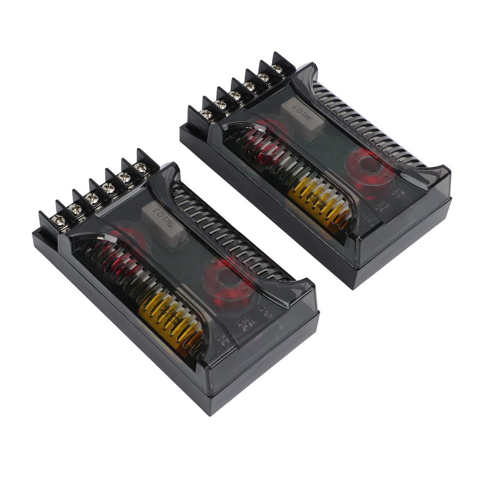 Car Speaker Frequency Divider, 2 Way Car Audio Crossover Exquisite Workmanship Universal Reasonable Wiring ABS Metal for Automotive