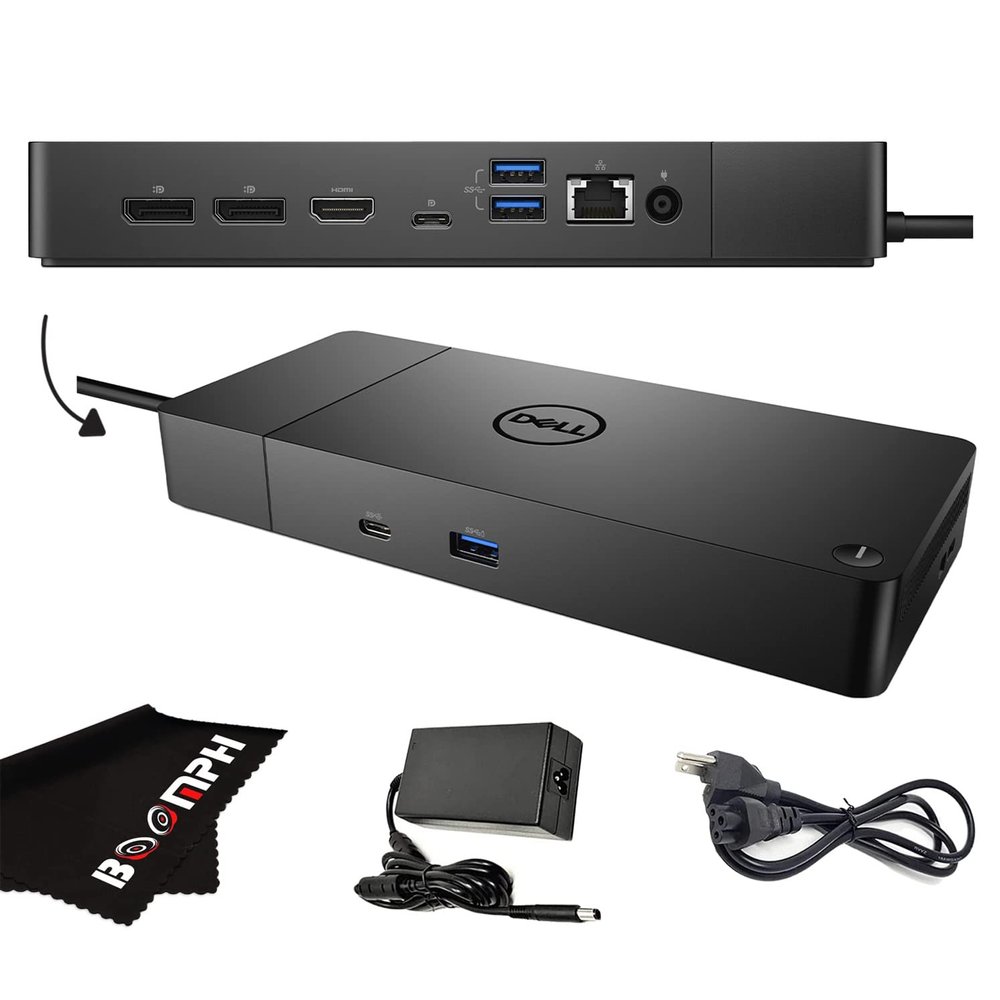 Boomph Dell WD19S Docking Station with 130W Power Adapter and 90W Power Delivery - USB Type-C, HDMI, Dual DisplayPort (WD19S130W) (Renewed)