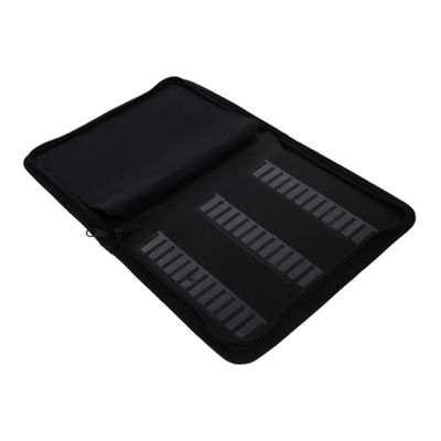 Leather Nail Drill Bit Case with 72 Holes for Tools