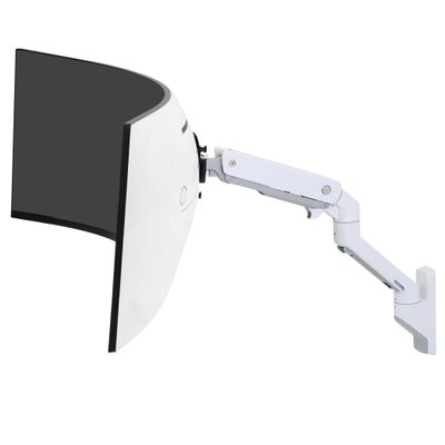 Ergotron HX Single Ultrawide Monitor Arm with HD Pivot, VESA Wall Mount for 1000R Curved Monitors Up to 49 Inches, 28 to 42 lbs HD Pivot, White