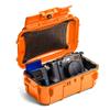 Evergreen ToughBox Tech Organizer  For Camera, Cables, Hard Drives, Compatible with GoPro etc. (Large, Rubber Boot, Orange)
