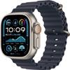 Apple Watch Ultra 2 [GPS + Cellular, 49mm] - Titanium Case with Blue Ocean Band, One Size (Renewed) view 1