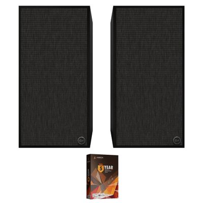 Klipsch The-Nines-Black 240W Powered Speaker Pair with 8 Inch Woofer and a 5 Year Amber Protection Plan (2023)