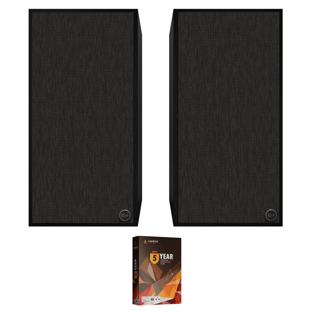Klipsch The-Nines-Black 240W Powered Speaker Pair with 8 Inch Woofer and a 5 Year Amber Protection Plan (2023)