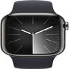 Apple Watch Series 9 [GPS + Cellular, 41mm] - Graphite Stainless Steel Case with Midnight Sport Band, M/L (Renewed) view 4