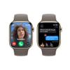 Apple Watch Series 9 [GPS + Cellular, 45mm] - Gold Stainless Steel Case with Clay Sport Band, M/L (Renewed) view 4
