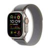 Apple Watch Ultra 2 [GPS + Cellular 49mm] Smartwatch with Rugged Titanium Case & Green/Grey Trail Loop S/M (Renewed) view 1