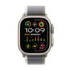 Apple Watch Ultra 2 [GPS + Cellular 49mm] Smartwatch with Rugged Titanium Case & Green/Grey Trail Loop S/M (Renewed) view 2