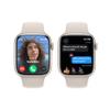 Apple Watch Series 9 [GPS + Cellular 45mm] Starlight Aluminum Case with Starlight Sport Band M/L (Renewed) view 4