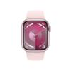 Apple Watch Series 9 [GPS + Cellular 41mm] Pink Aluminum Case with Pink Sport Band S/M (Renewed) view 3