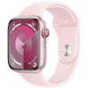 Apple Watch Series 9 [GPS + Cellular, 45mm] - Pink Aluminum Case with Pink Sport Band, M/L (Renewed) view 1