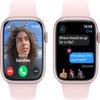 Apple Watch Series 9 [GPS + Cellular, 45mm] - Pink Aluminum Case with Pink Sport Band, M/L (Renewed) view 3