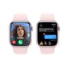 Apple Watch Series 9 [GPS 41mm] Pink Aluminum Case with Pink Sport Band M/L (Renewed) view 4