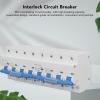 Glomora AC400V Circuit Breaker Interlock, 4P Dual Power Manual Transfer & Disconnect Switch with 10KA Capacity (125A) view 3